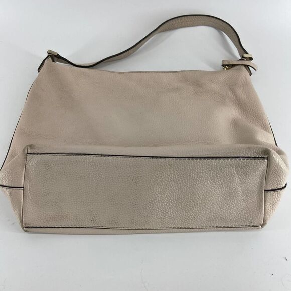 Kate Spade Cream Pebble Leather Boho Shoulder Bag Purse - Picture 6 of 8